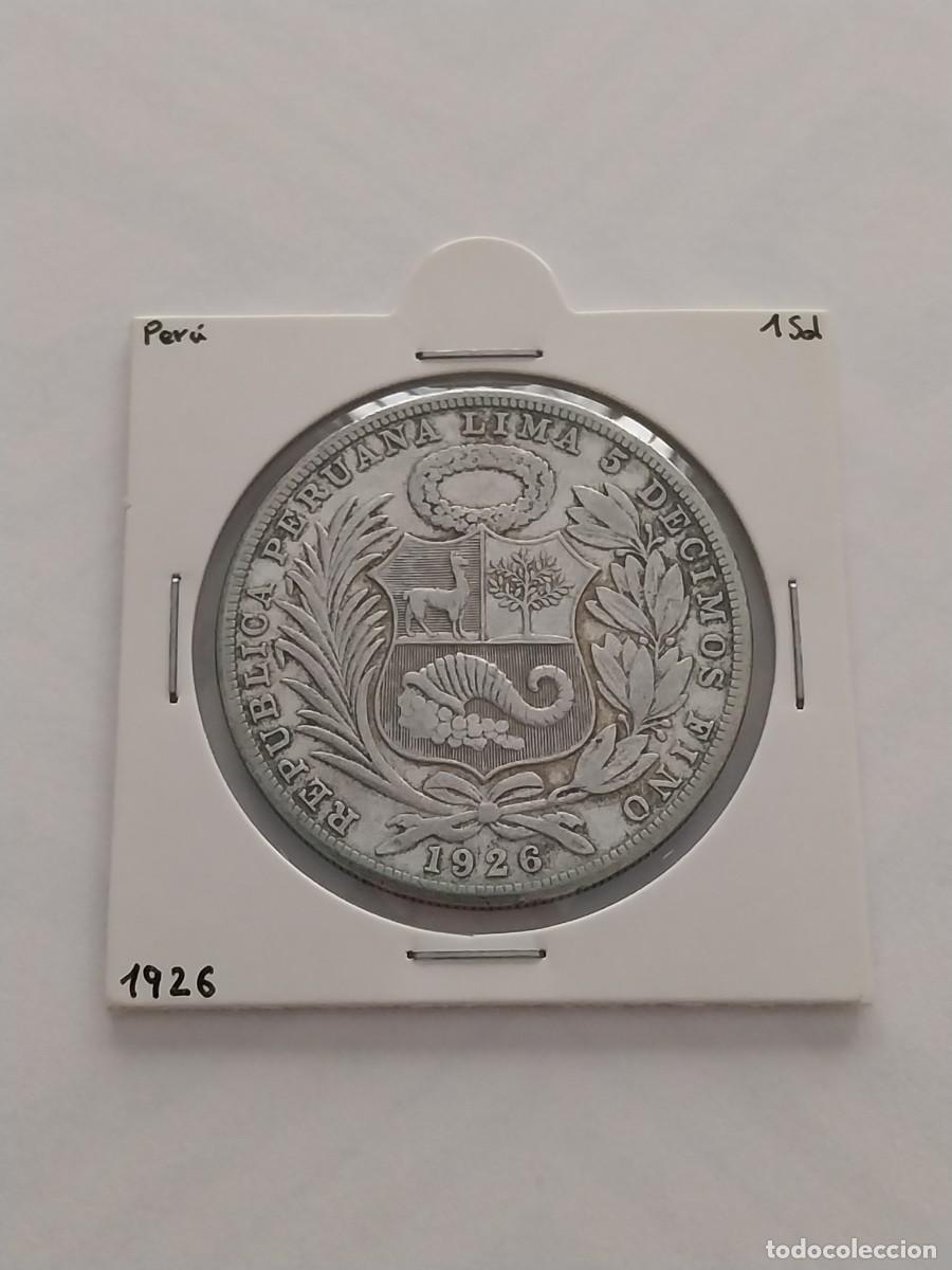 Monedas antiguas de Am&eacute;rica: PER&Uacute; 1 SOL 1926 REP&Uacute;BLICA PERUANA - Foto 3