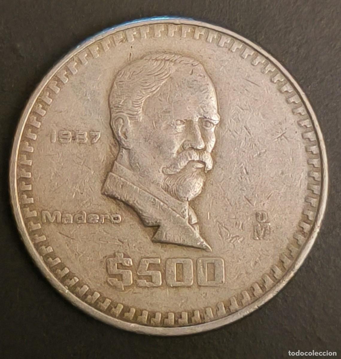 Monedas antiguas de Am&eacute;rica: M&eacute;xico 500 pesos, 1987 - Foto 1