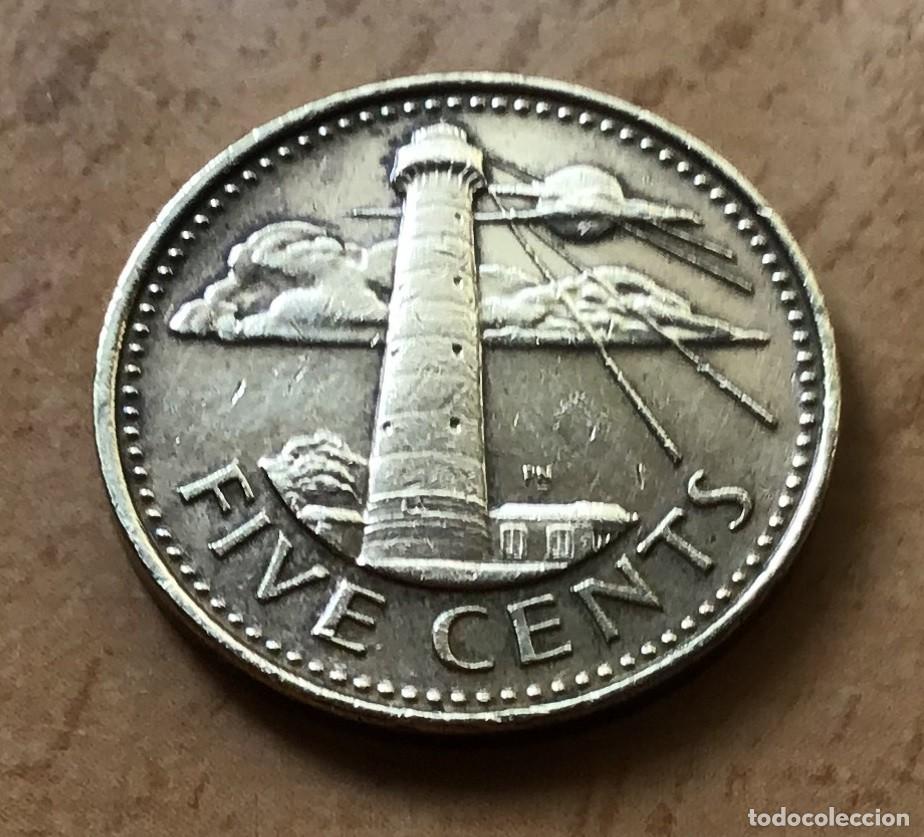 Monedas antiguas de Am&eacute;rica: 5 cent de Barbados. A&ntilde;o 1988 - Foto 1
