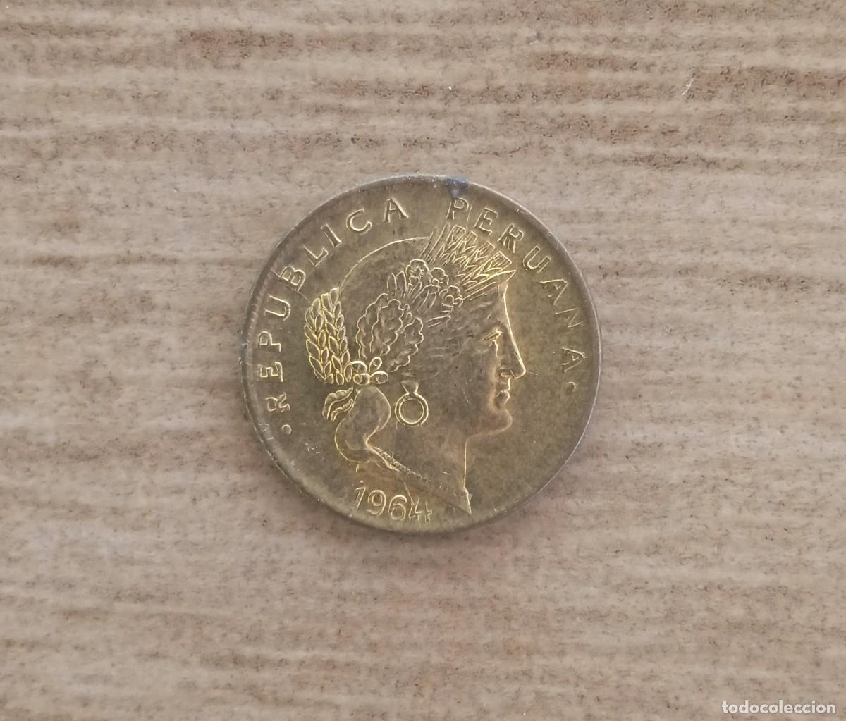 Monedas antiguas de Am&eacute;rica: Peru 5 Centavos 1964 - Foto 2