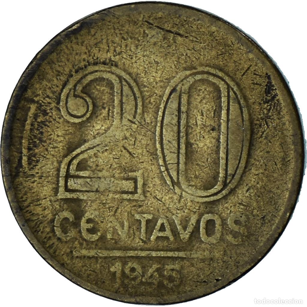 Monedas antiguas de Am&eacute;rica: [#1377005] Brasil, 20 Centavos, 1945 - Foto 2