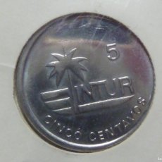 Monedas antiguas de América: CUBA INTUR 5 CTVO 1989 NIKEL EBC+