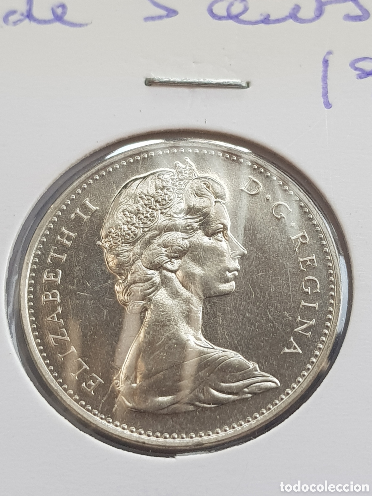 Monedas antiguas de Am&eacute;rica: Five Cent Canada 1968 5 C&eacute;ntimos - Foto 2