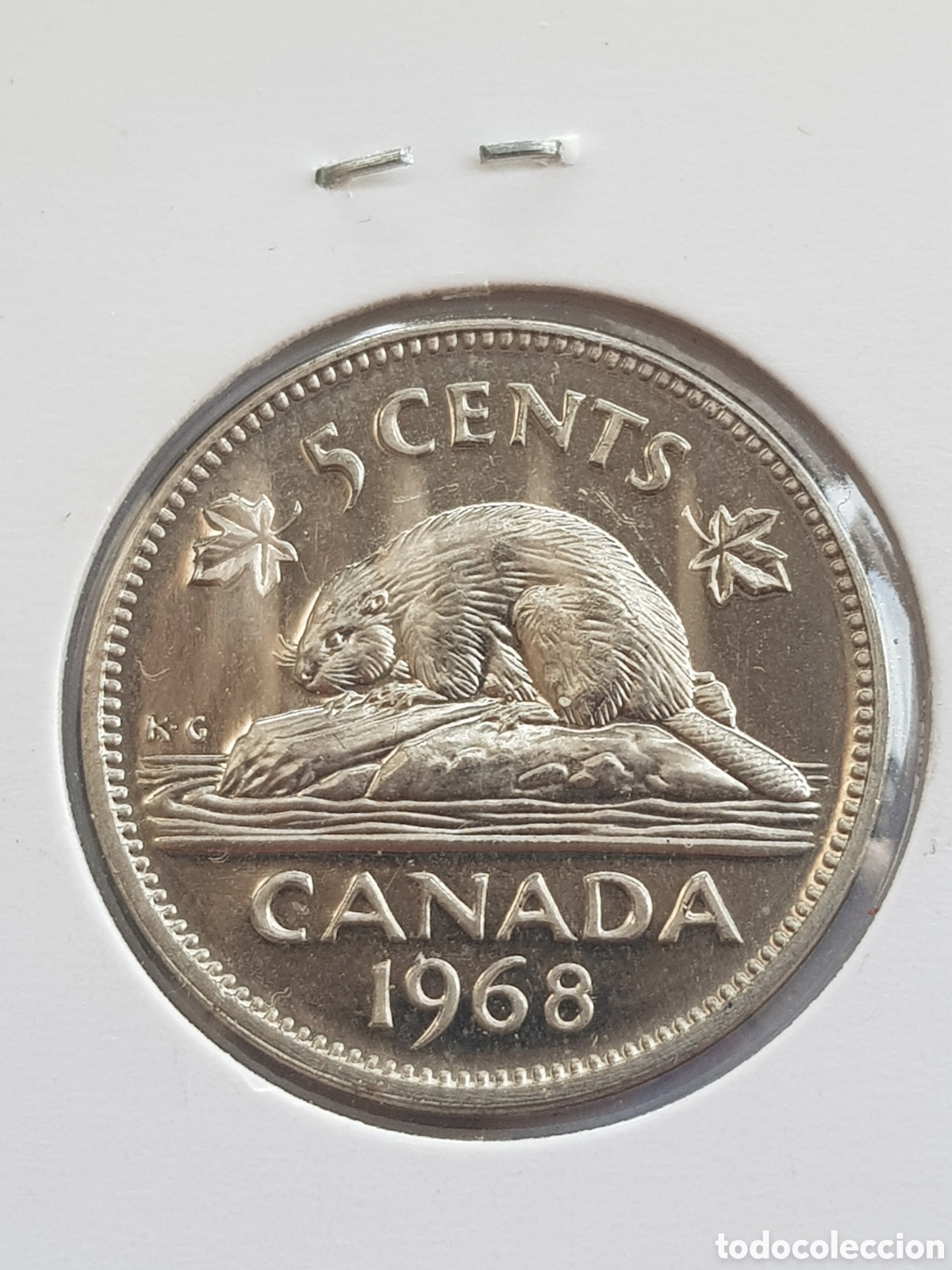 Monedas antiguas de Am&eacute;rica: Five Cent Canada 1968 5 C&eacute;ntimos - Foto 3