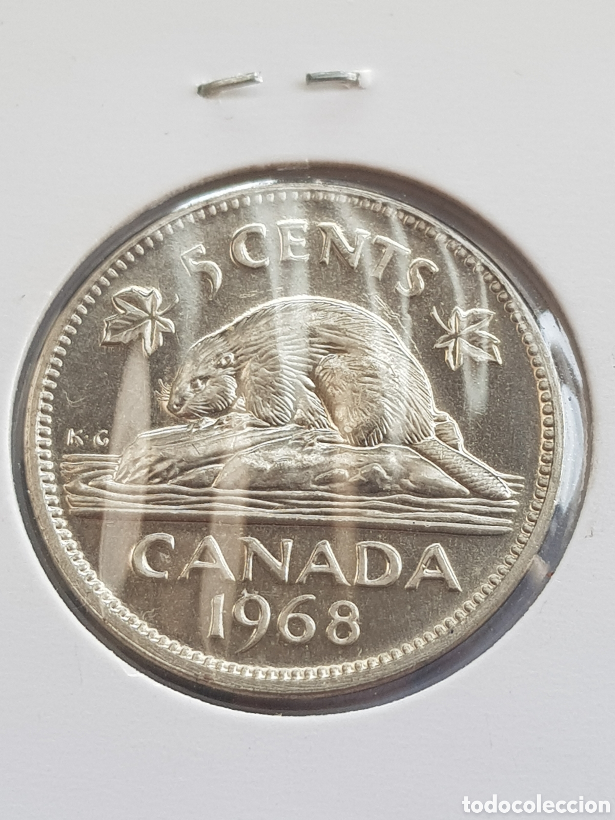 Monedas antiguas de Am&eacute;rica: Five Cent Canada 1968 5 C&eacute;ntimos - Foto 4