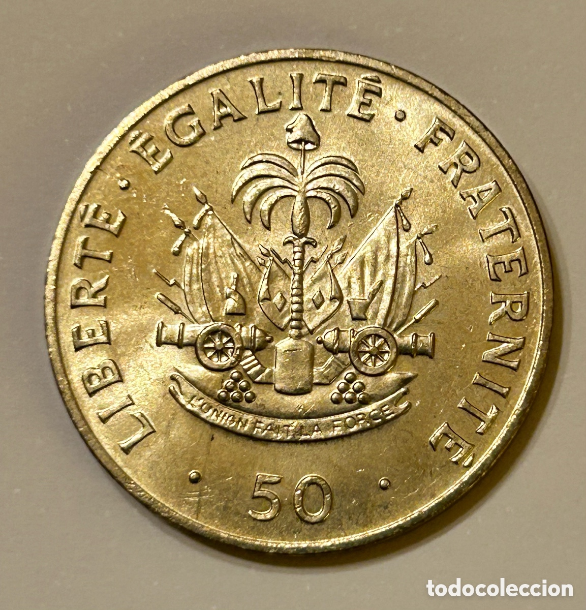 Monedas antiguas de Am&eacute;rica: MONEDA DE HAITI. 50 CENTIMOS 1991 - Foto 2