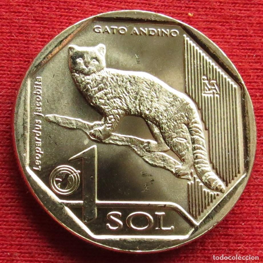 Monedas antiguas de Am&eacute;rica: Peru 1 sol 2019 gato unc - Foto 1