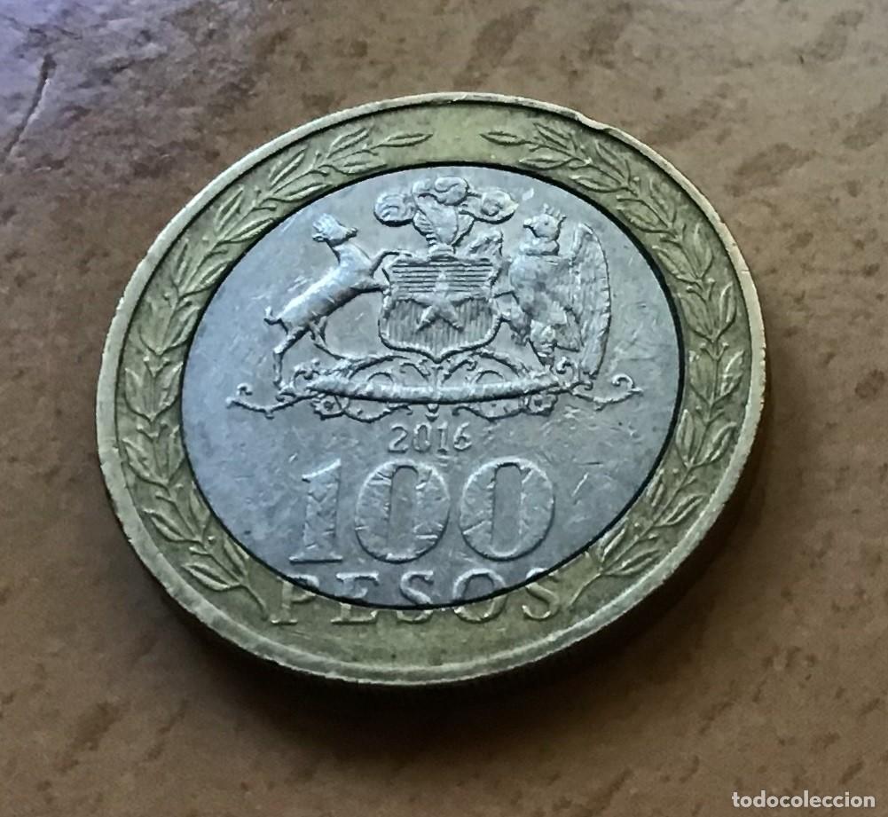 Monedas antiguas de Am&eacute;rica: 100 pesos de Chile. A&ntilde;o 2016