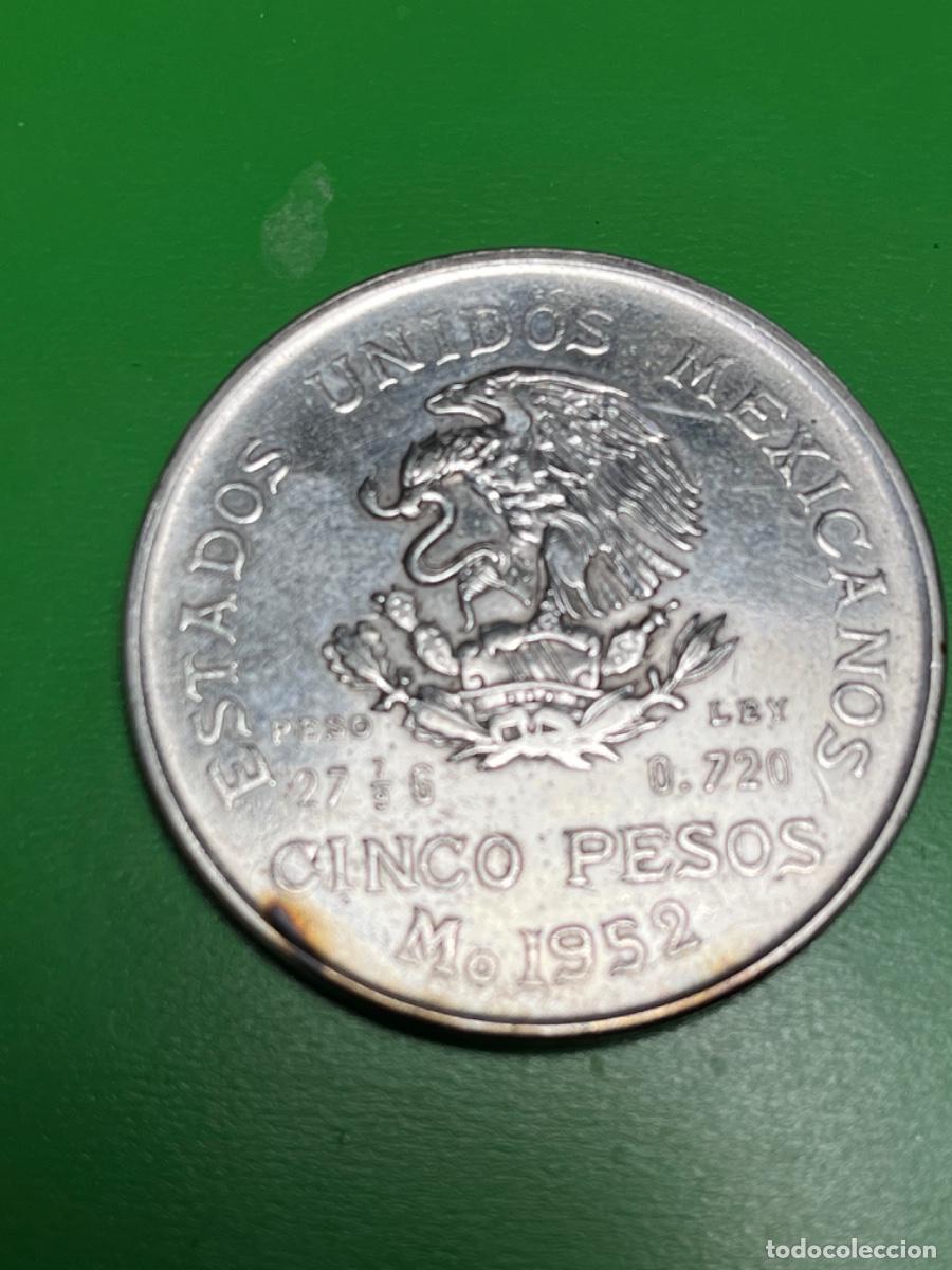 Monedas antiguas de Am&eacute;rica: MEXICO, 1952, Cinco pesos de plata