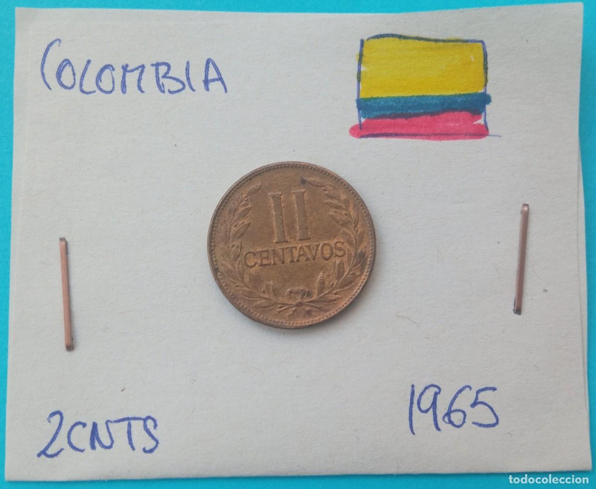 Monedas antiguas de Am&eacute;rica: Colombia 2 Centavos 1965 - Foto 2