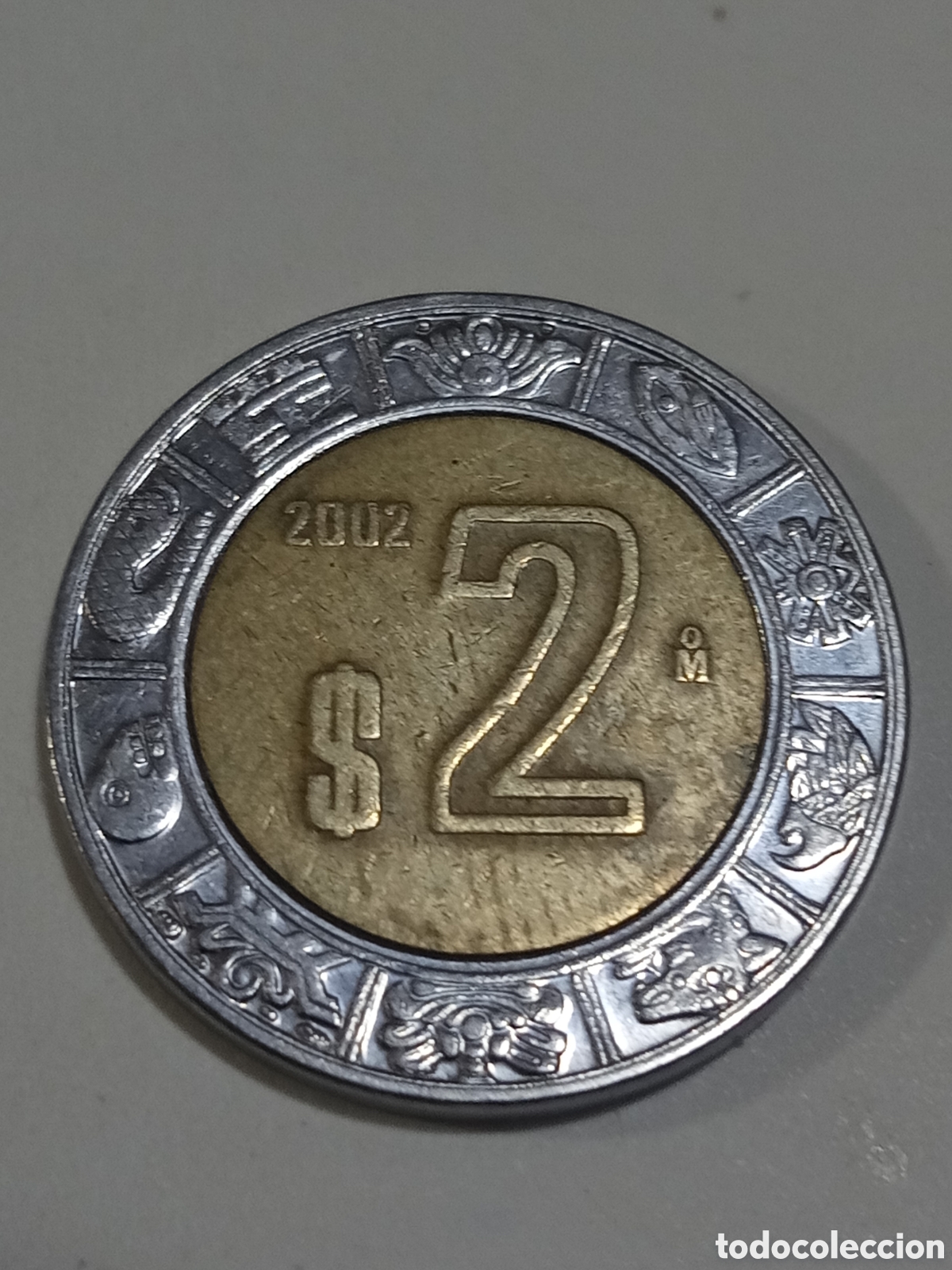 Monedas antiguas de Am&eacute;rica: 2 peso 2002 error M&eacute;xico - Foto 3