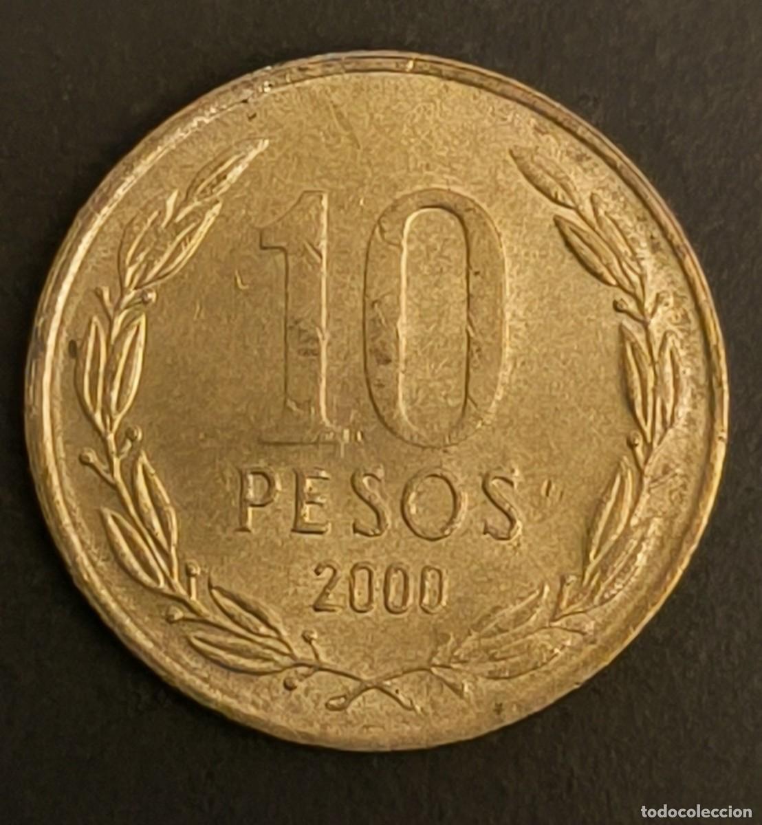 Monedas antiguas de Am&eacute;rica: Chile 10 pesos, 2000 - Foto 2