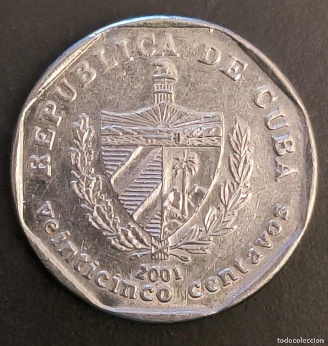 Monedas antiguas de Am&eacute;rica: Cuba 25 centavos, 2001 - Foto 1
