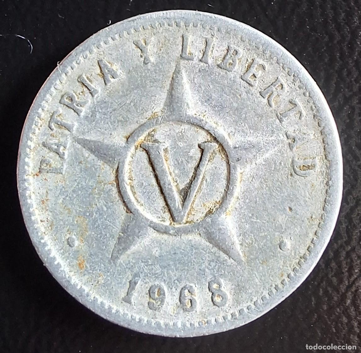 Monedas antiguas de Am&eacute;rica: 5 Centavos 1968 - Cuba - Foto 1