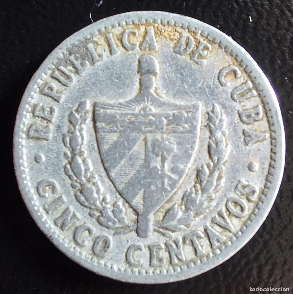 Monedas antiguas de Am&eacute;rica: 5 Centavos 1968 - Cuba - Foto 2