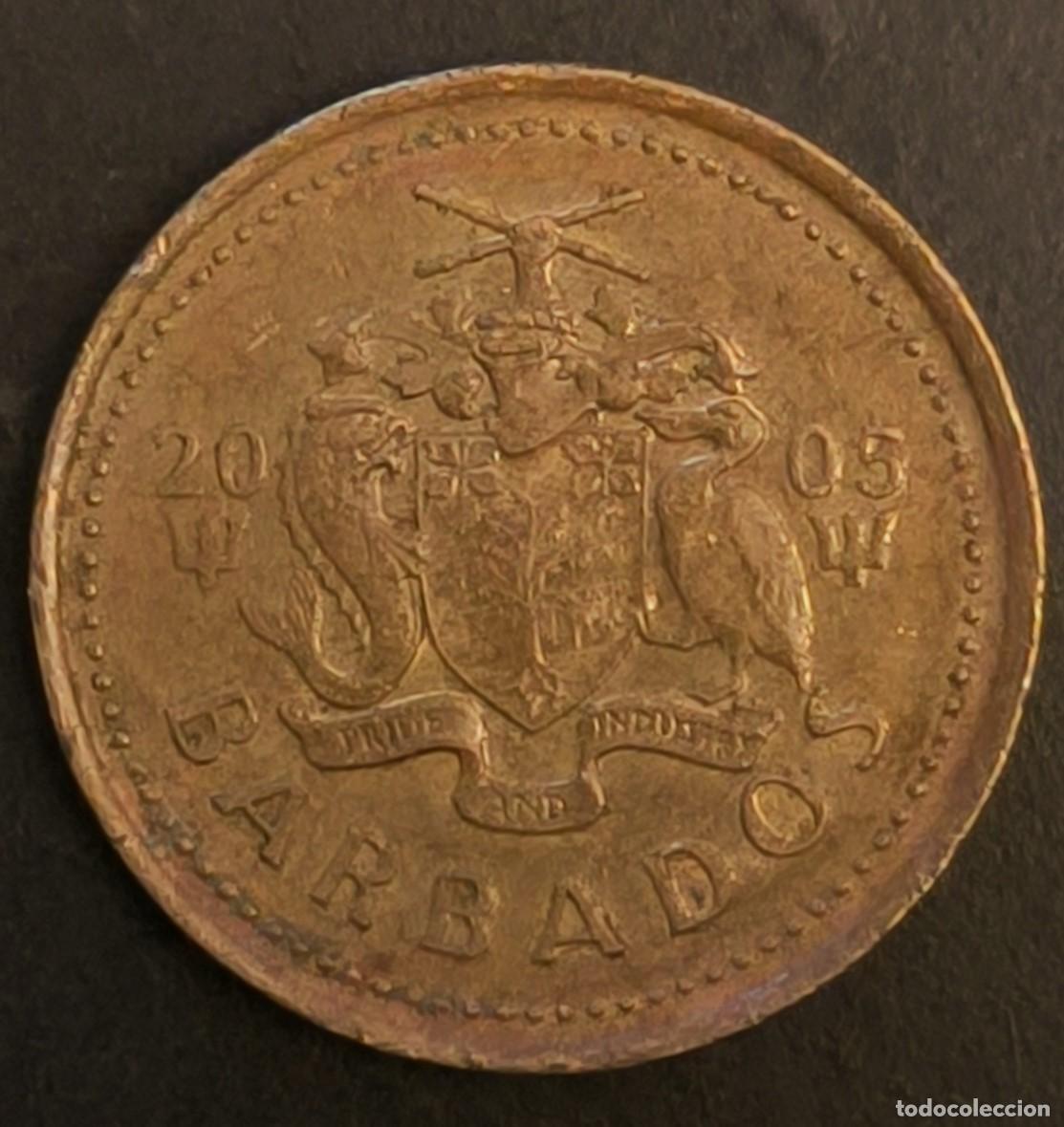 Monedas antiguas de Am&eacute;rica: Barbados 5 centavos, 2005 - Foto 1