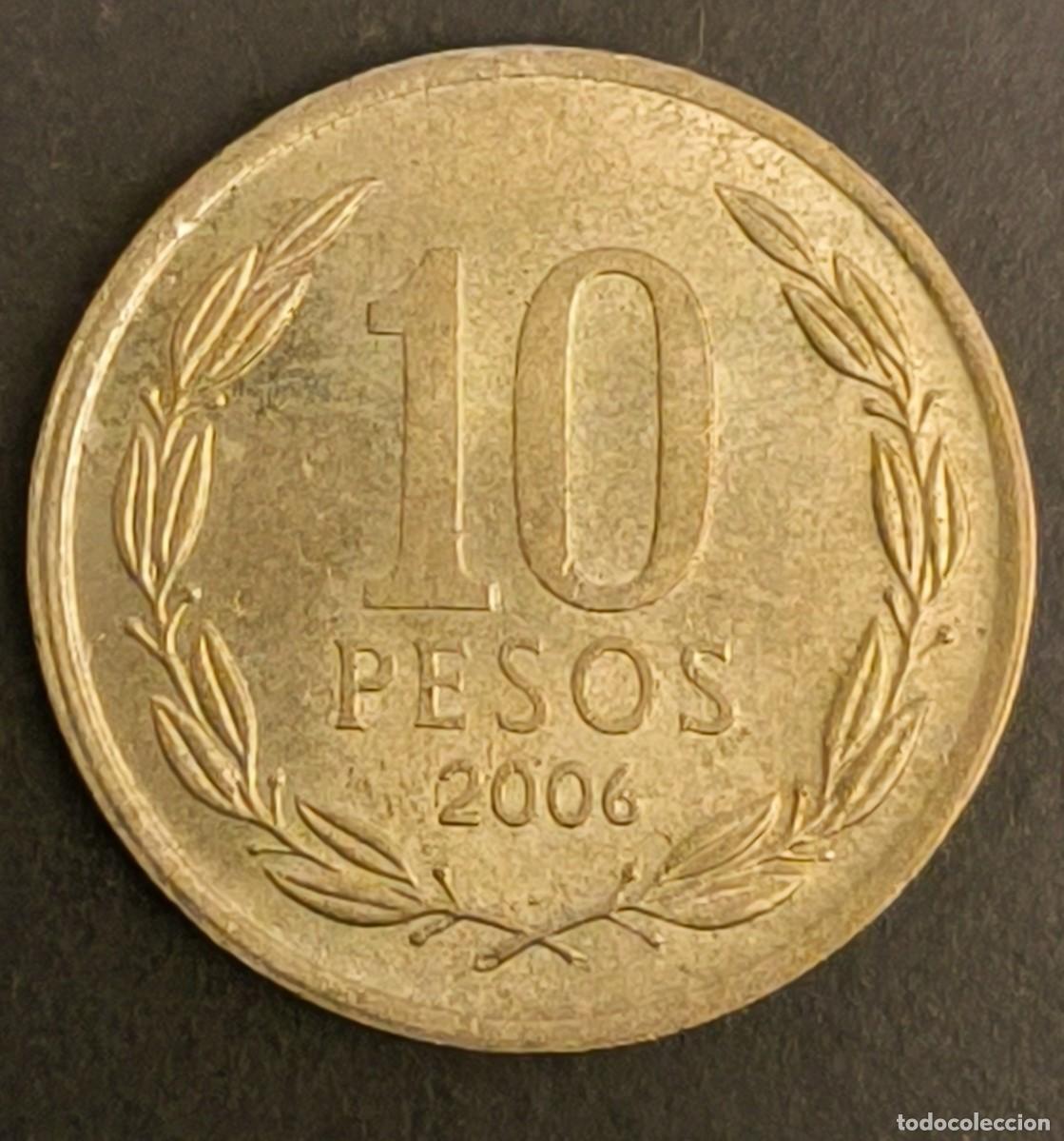 Monedas antiguas de Am&eacute;rica: Chile 10 pesos, 2006 - Foto 2