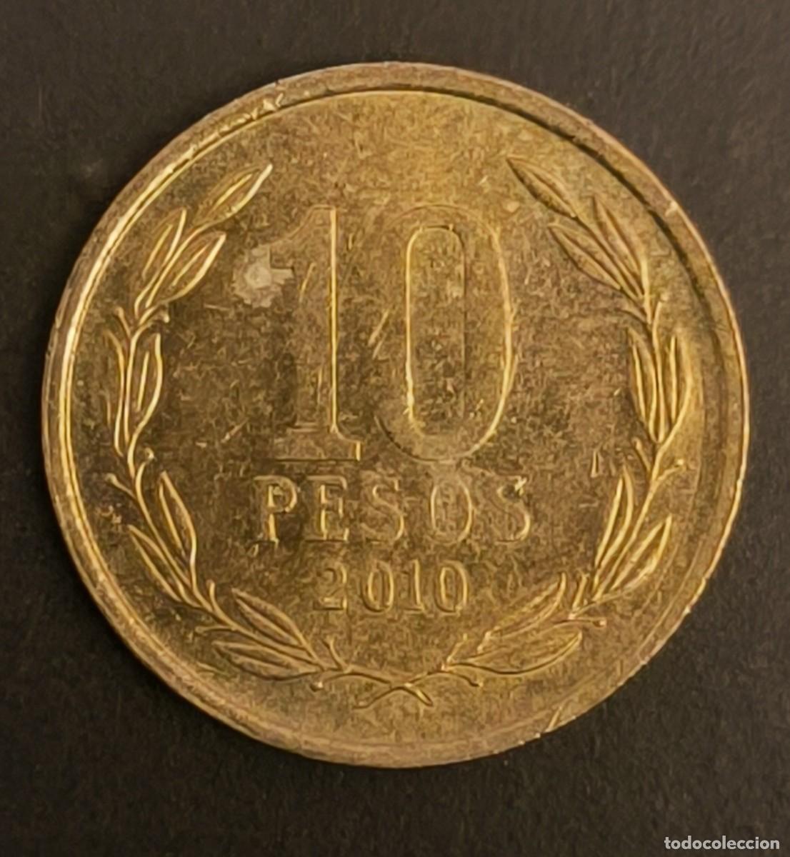 Monedas antiguas de Am&eacute;rica: Chile 10 pesos, 2010 - Foto 2