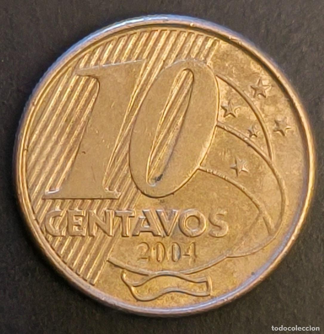 Monedas antiguas de Am&eacute;rica: Brasil 10 centavos, 2004 - Foto 1