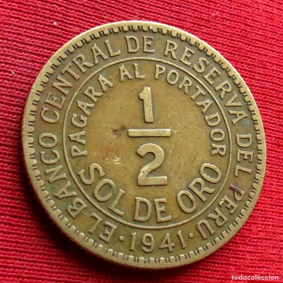 Monedas antiguas de Am&eacute;rica: Peru 1/2 sol de oro 1941 - Foto 1