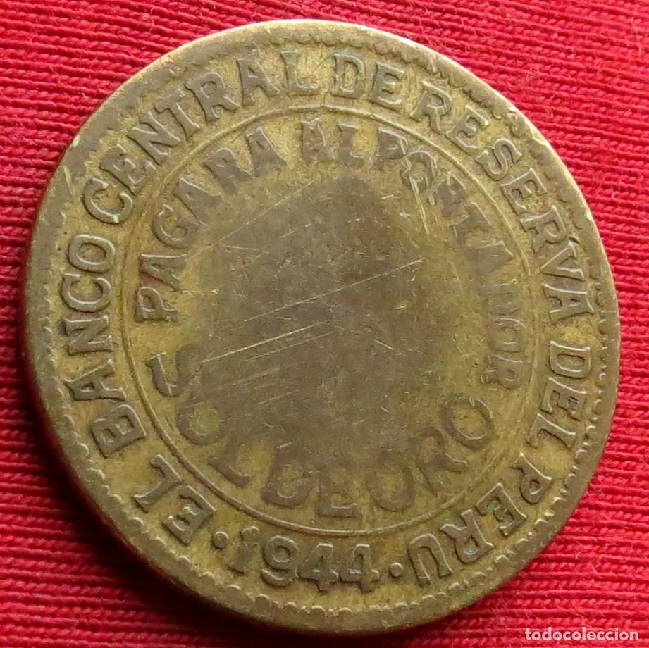 Monedas antiguas de Am&eacute;rica: Peru 1/2 sol de oro 1944 - Foto 1