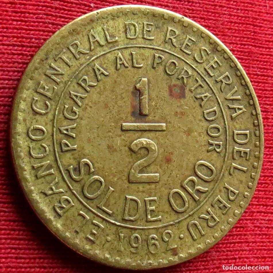 Monedas antiguas de Am&eacute;rica: Peru 1/2 sol de oro 1962 - Foto 1