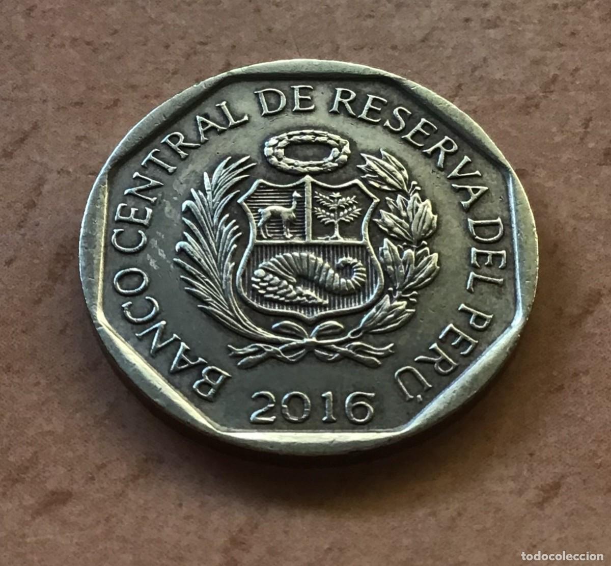 Monedas antiguas de Am&eacute;rica: 10 c&eacute;ntimos de Per&uacute;. A&ntilde;o 2016 - Foto 2