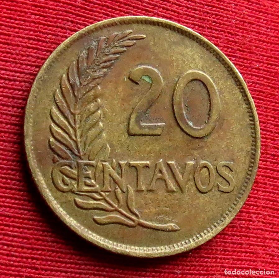 Monedas antiguas de Am&eacute;rica: Peru 20 centavos 1957 - Foto 1