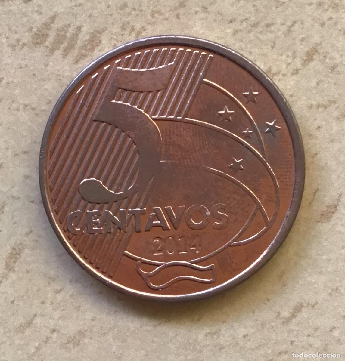 Monedas antiguas de Am&eacute;rica: 5 centavos de Brasil. A&ntilde;o 2014 - Foto 1