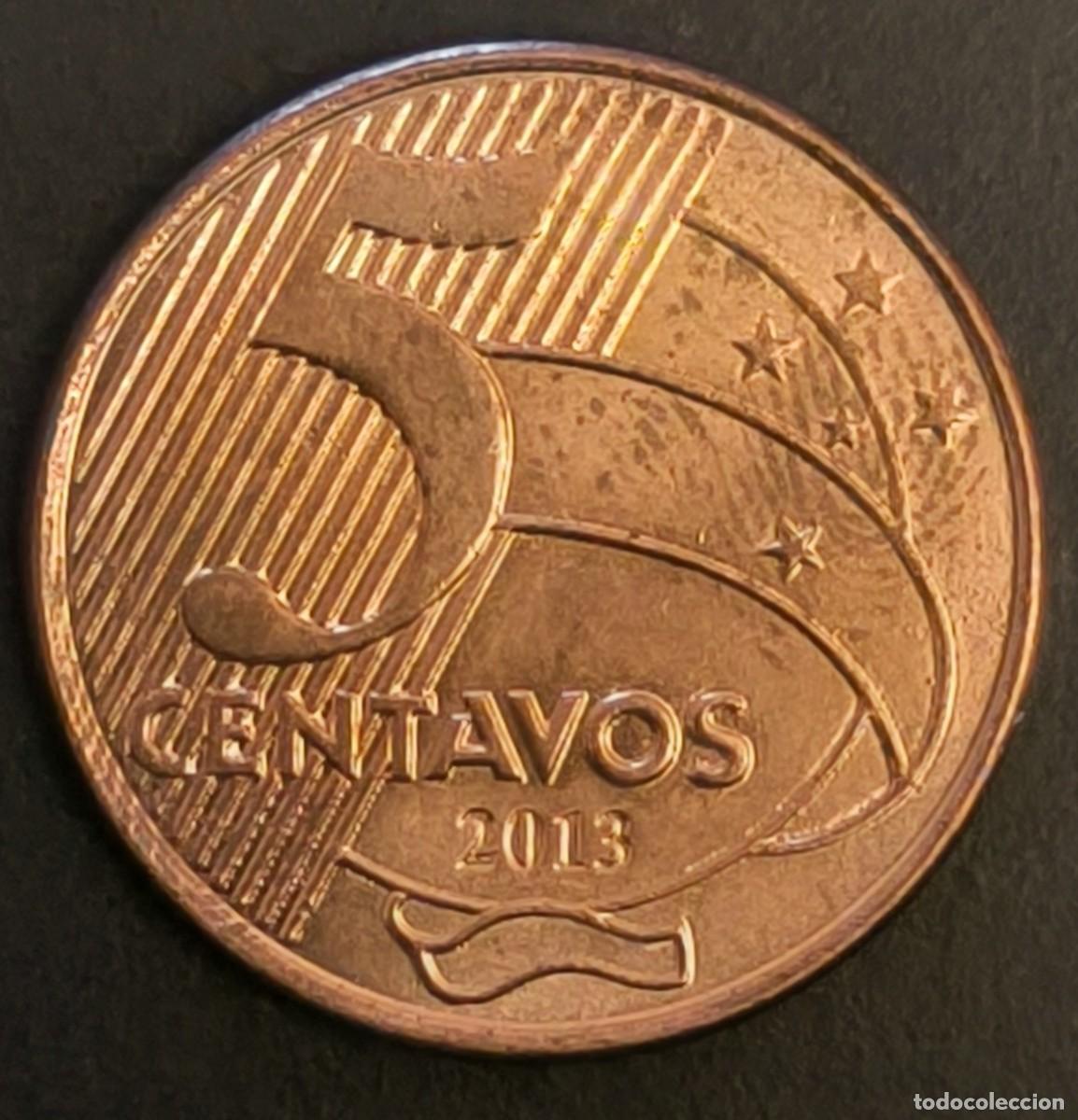 Monedas antiguas de Am&eacute;rica: Brasil 5 centavos, 2013 - Foto 1