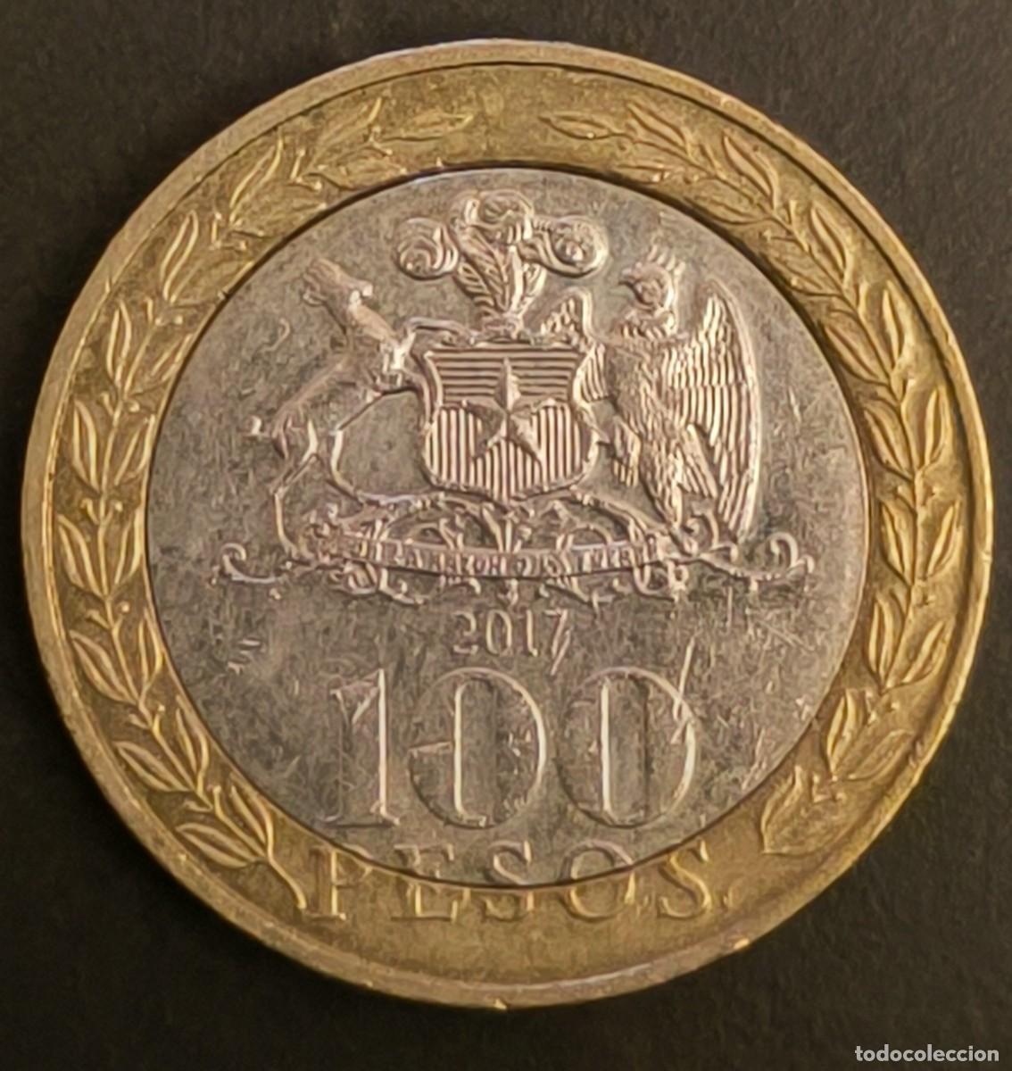Monedas antiguas de Am&eacute;rica: Chile 100 pesos, 2017 - Foto 2