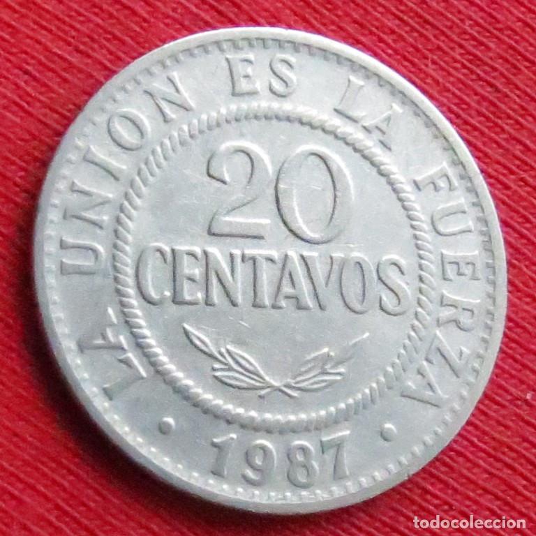 Monedas antiguas de Am&eacute;rica: Bolivia 20 centavos 1987 - Foto 1