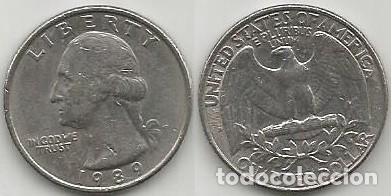 Monete antiche di America: E.E.U.U. 1989 - CECA P - QUARTER DOLLAR - KM A164a - CIRCULADA (FILADELFIA)