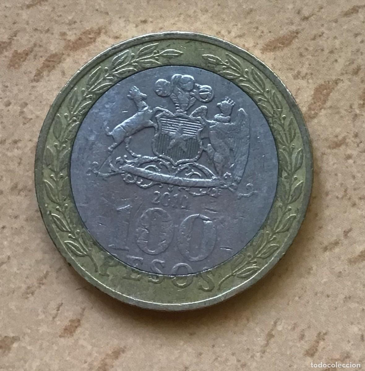 Monedas antiguas de Am&eacute;rica: 100 pesos de Chile. A&ntilde;o 2010 - Foto 1