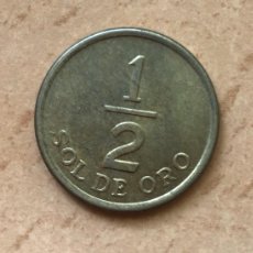 Monedas antiguas de América: 1/2 SOL DE ORO DE PERÚ. AÑO 1976