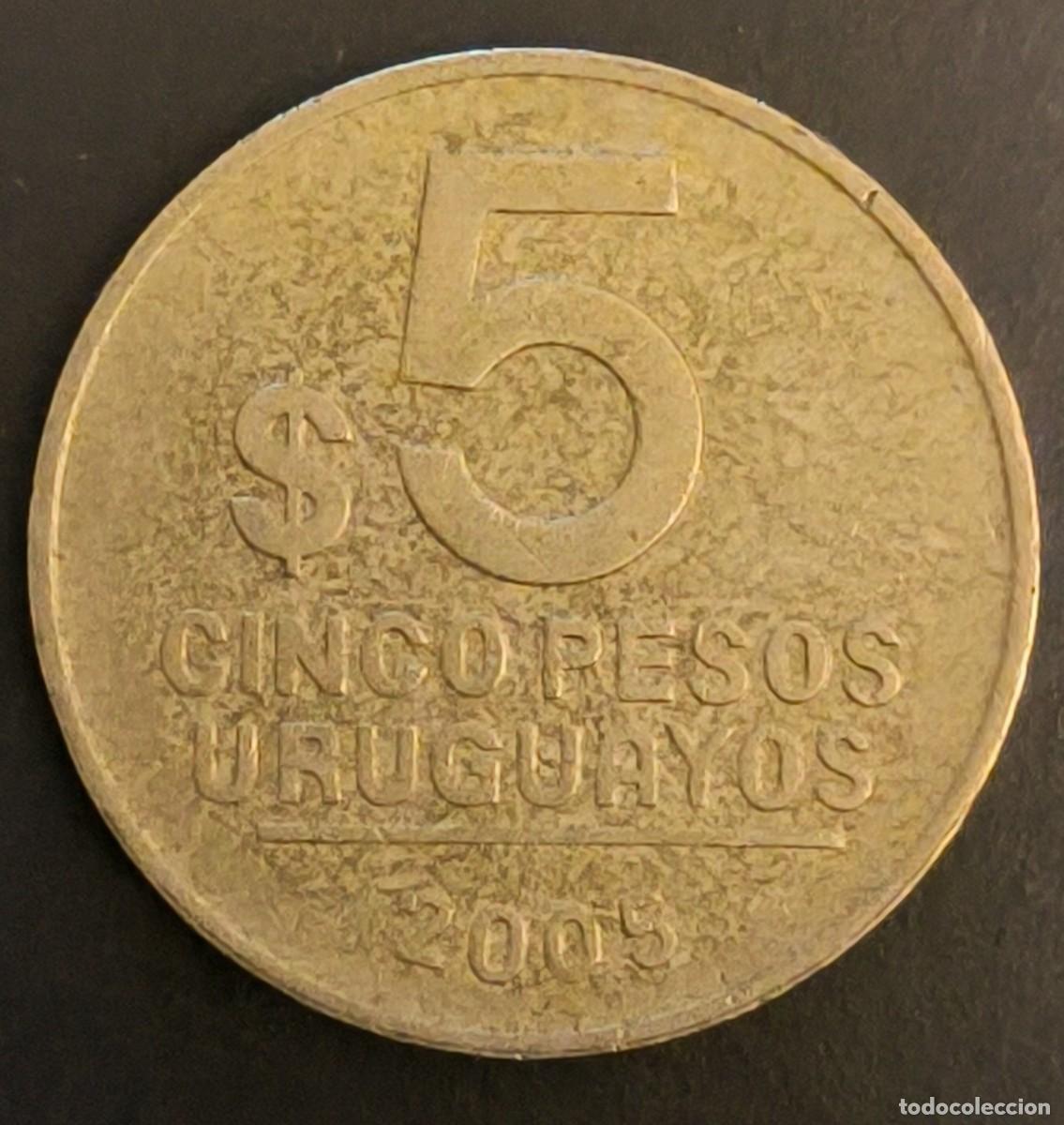 Monedas antiguas de Am&eacute;rica: Uruguay 5 pesos, 2005 - Foto 2