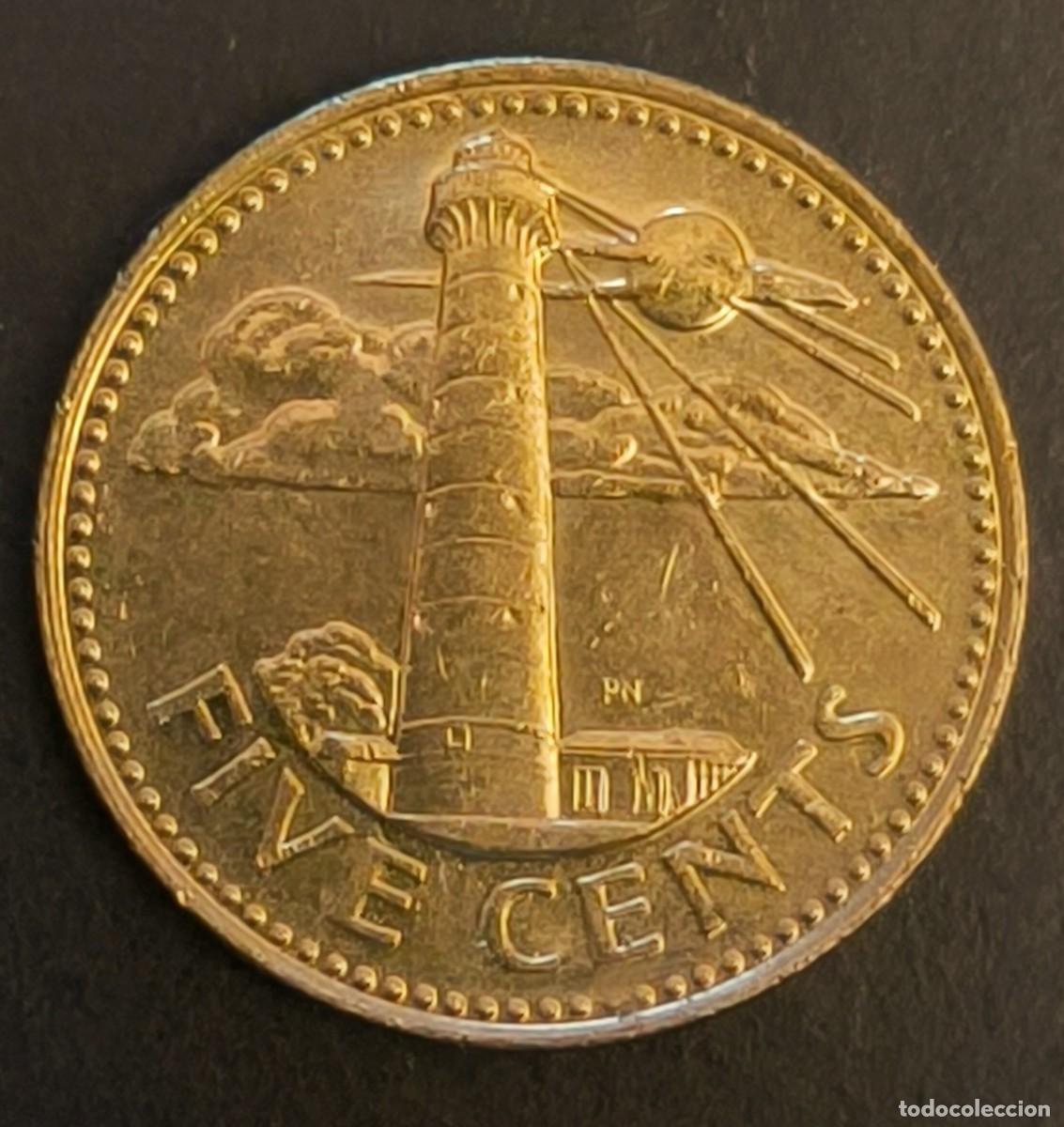 Monedas antiguas de Am&eacute;rica: Barbados 5 centavos, 2002 - Foto 2