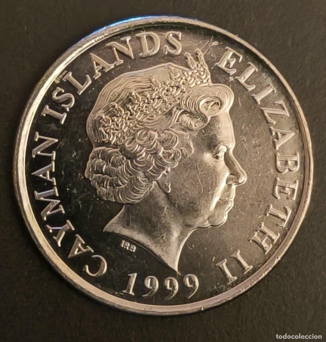 Monedas antiguas de Am&eacute;rica: Islas Caim&aacute;n 25 centavos, 1999 - Foto 1