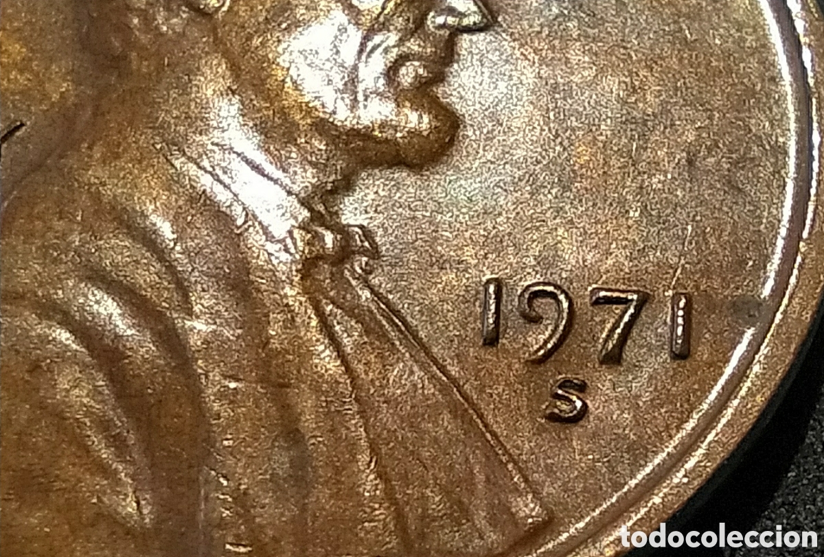 Monedas antiguas de Am&eacute;rica: LINCOLN CENT 1971 CECA S - Foto 4