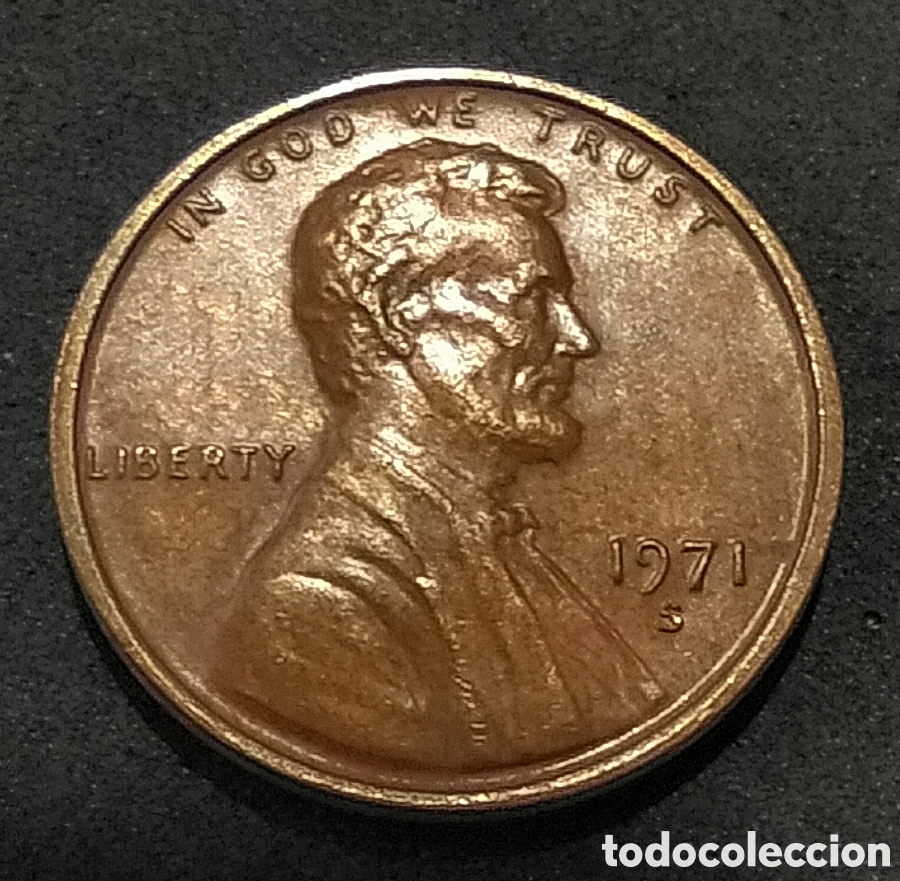 Monedas antiguas de Am&eacute;rica: LINCOLN CENT 1971 CECA S - Foto 1