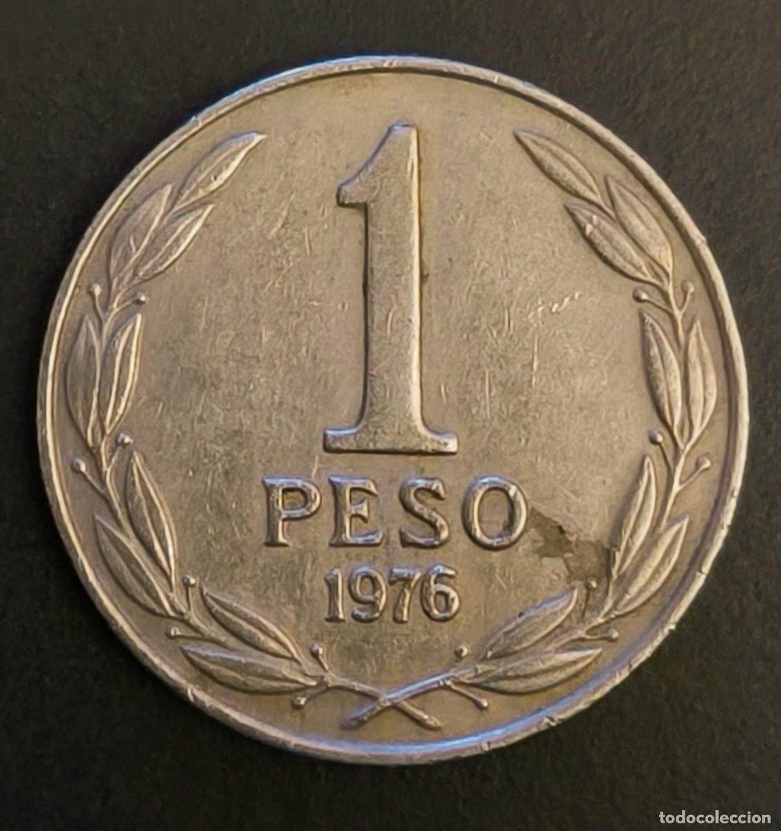 Monedas antiguas de Am&eacute;rica: Chile 1 peso, 1976 - Foto 2
