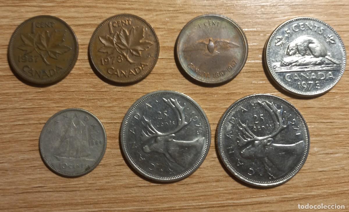 Monedas antiguas de Am&eacute;rica: Lote 7 monedas de Canad&aacute; - Foto 1