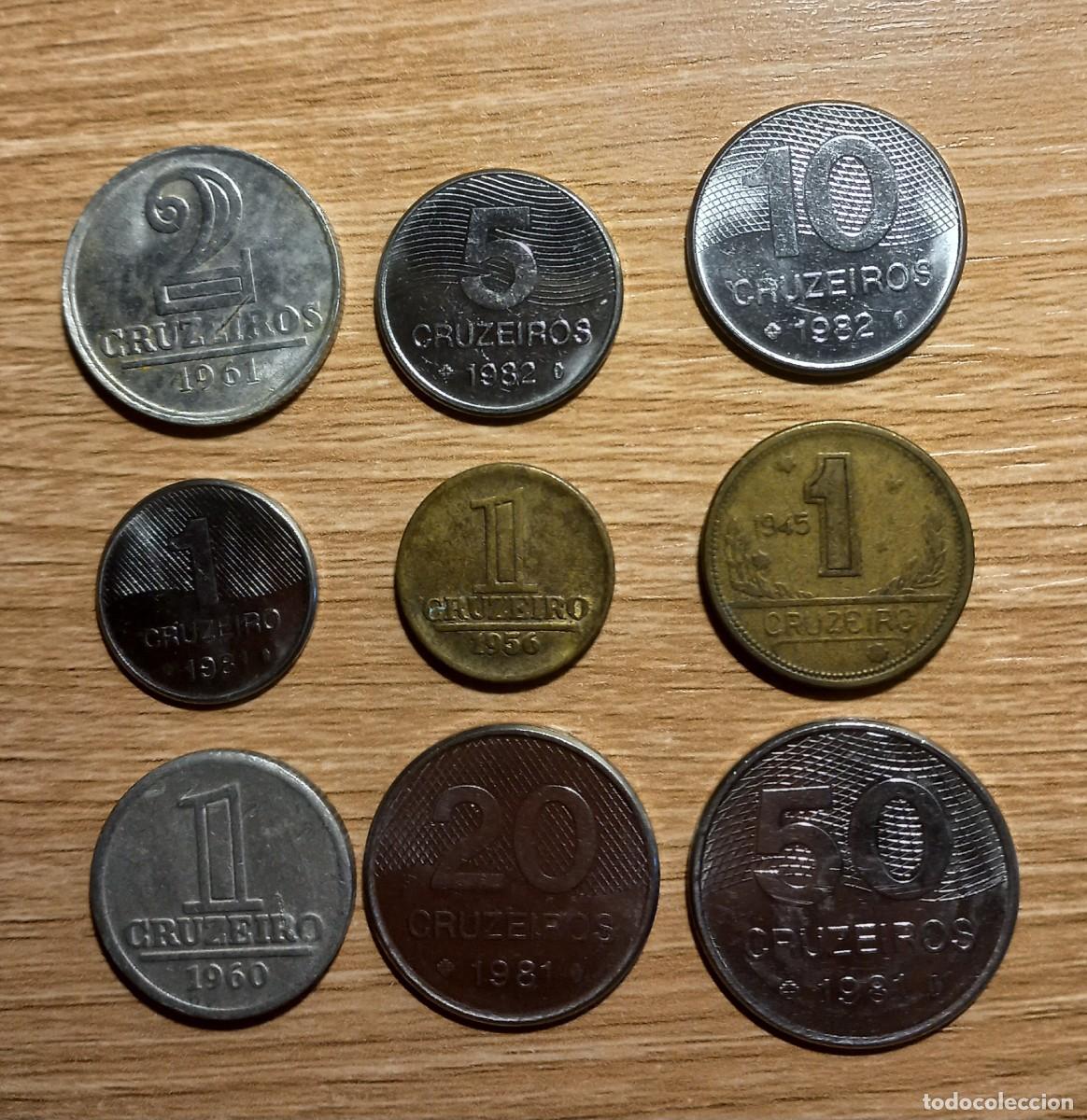 Monedas antiguas de Am&eacute;rica: Lote de 19 monedas de Brasil - Foto 1