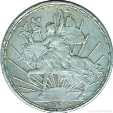 Monedas antiguas de América: MEXICO MONEDA UN PESO DE PLATA 1911 CABALLITO