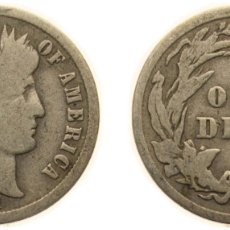 Monedas antiguas de América: UNITED STATES FEDERAL REPUBLIC 1911 1 DIME ”BARBER DIME” SILVER (.900) (.100 COPPER) PHILADELPHIA M