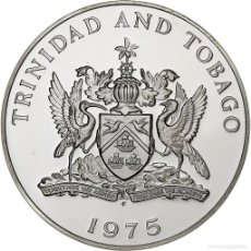 Monedas antiguas de América: [#1220183] TRINIDAD & TOBAGO, 10 DOLLARS, 1975, FRANKLIN MINT, PLATA, FDC, KM:24A