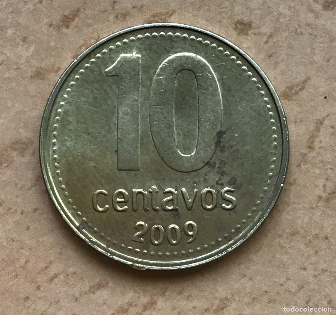 Monedas antiguas de Am&eacute;rica: 10 centavos de Argentina. A&ntilde;o 2009