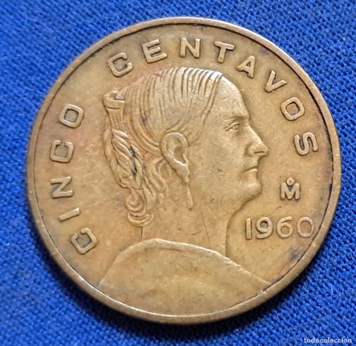 Monedas antiguas de Am&eacute;rica: Moneda de 5 centavos 1960 M&eacute;xico - Foto 1