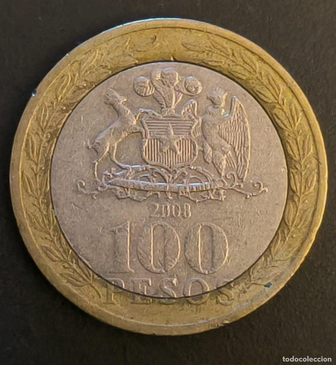 Monedas antiguas de Am&eacute;rica: Chile 100 pesos, 2008 - Foto 2