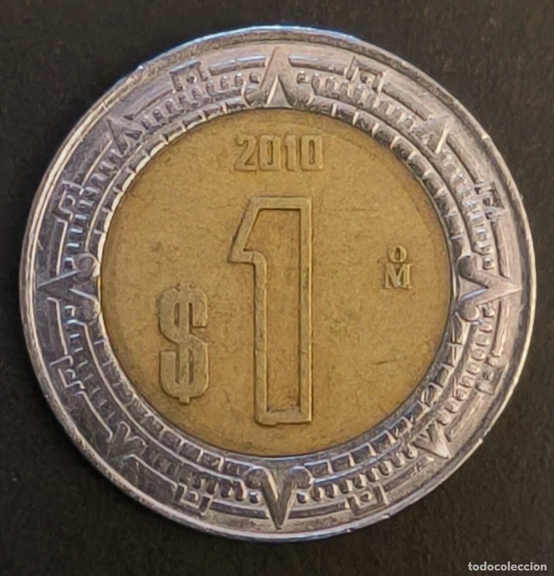 Monedas antiguas de Am&eacute;rica: M&eacute;xico 1 peso, 2010 - Foto 1
